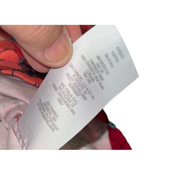 DENIM & COMPANY Women's XS Red Floral Stretch Fabric Top - Picture 10 of 10